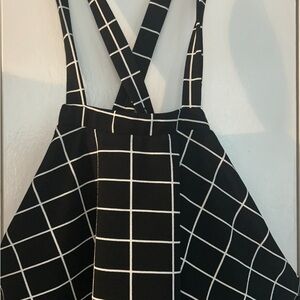 SHEIN Black and White Checkered Dress